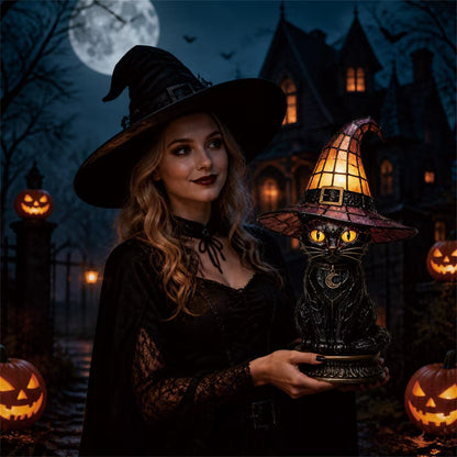 Halloween Black Cat Table Lamp – A Cozy Autumn Glow with a Touch of Magic 🐈‍⬛🎃✨