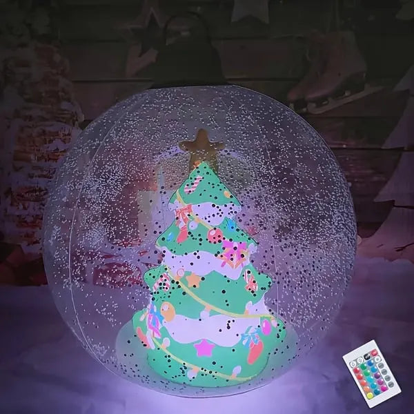 🎄 Glowing Christmas Ball – Outdoor Decoration With LED Lights