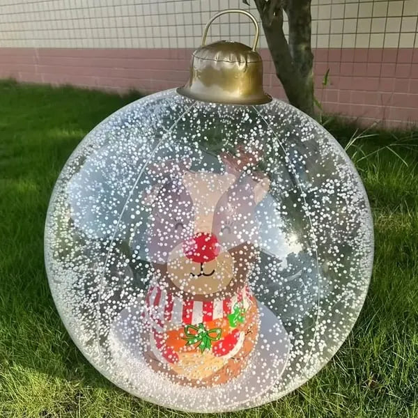 🎄 Glowing Christmas Ball – Outdoor Decoration With LED Lights