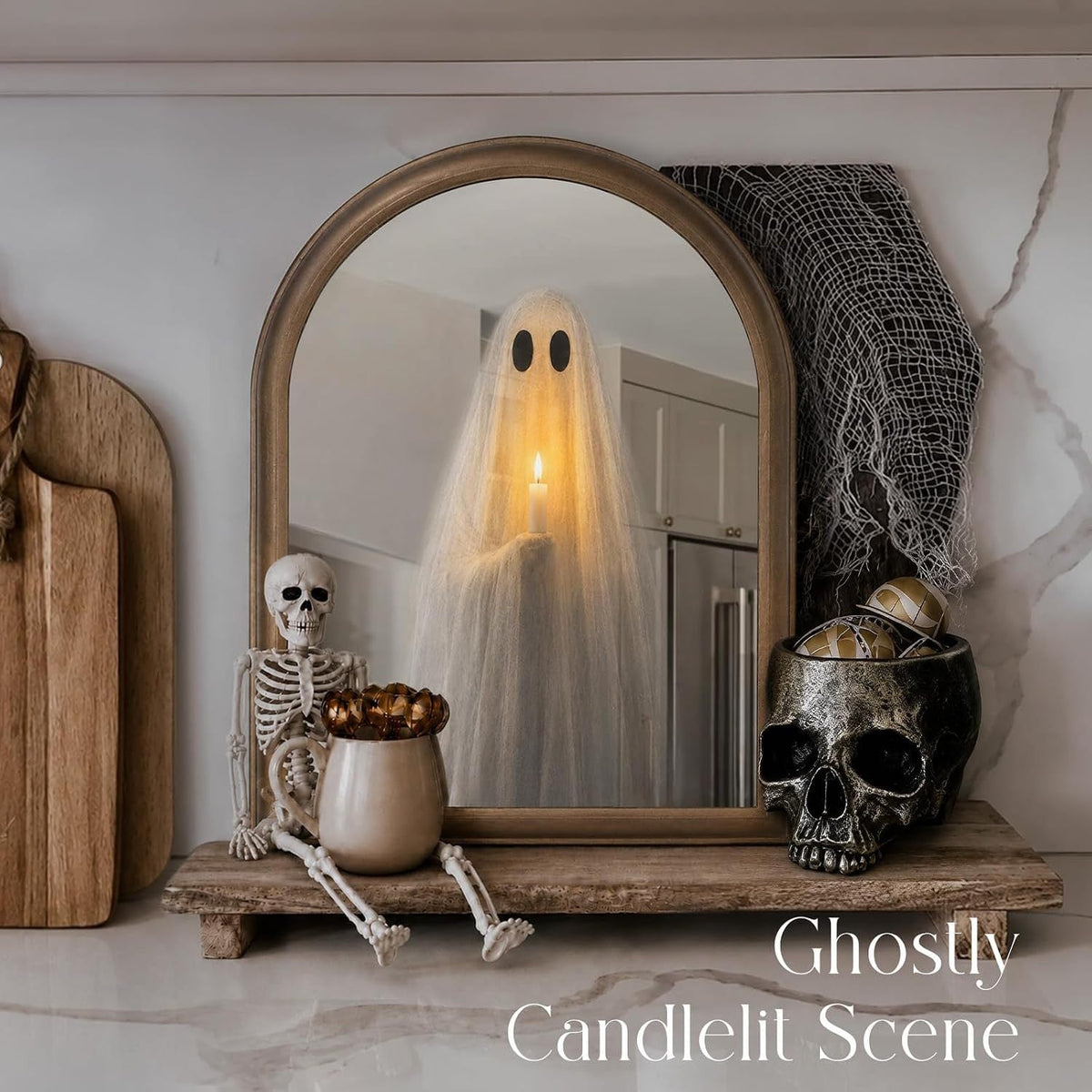 🕯️ A Ghost That Glows — In a Golden Frame