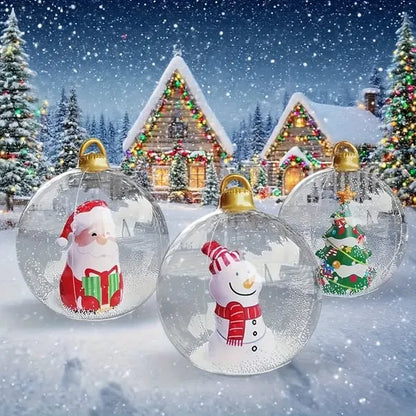 🎄 Glowing Christmas Ball – Outdoor Decoration With LED Lights